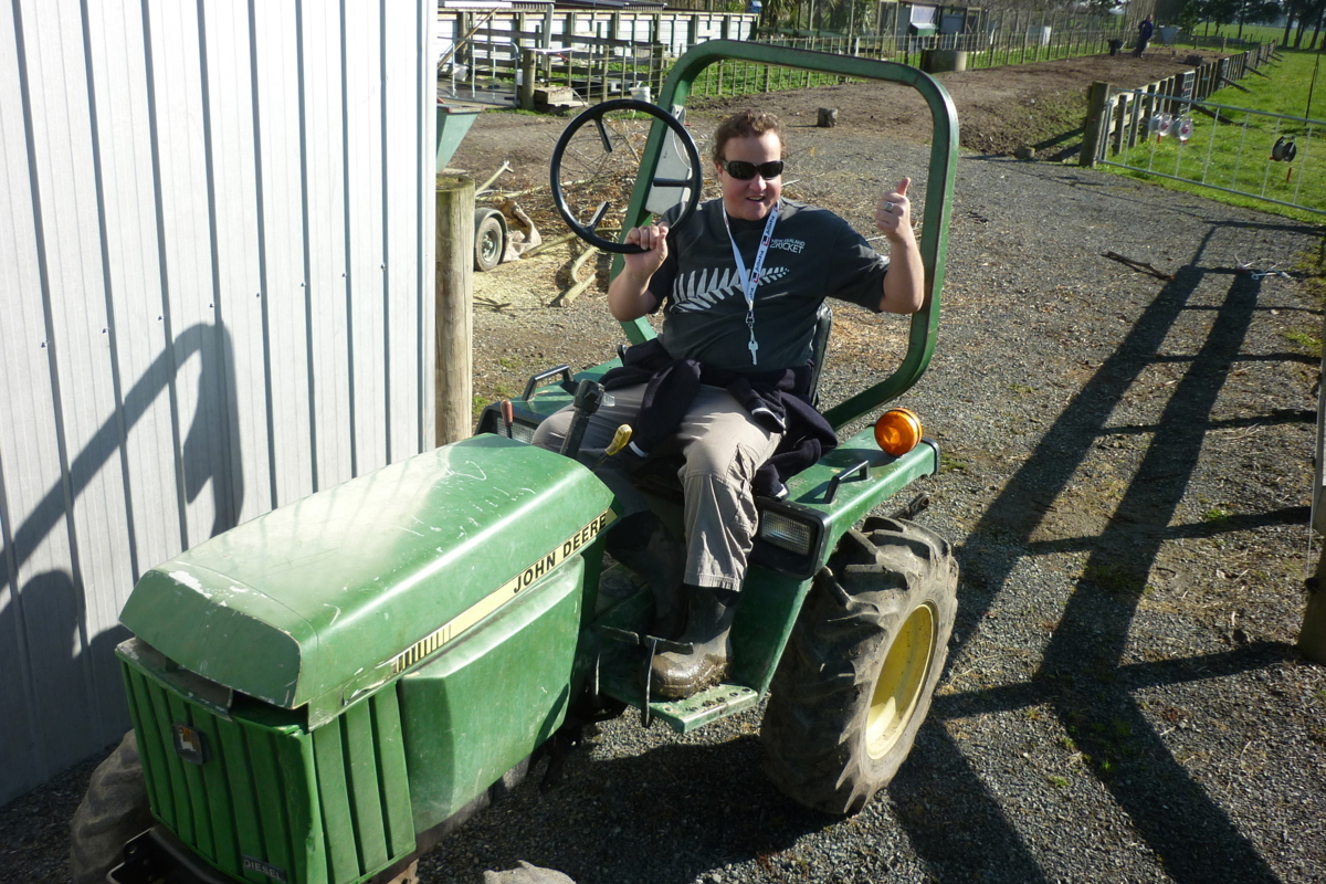 Lifestyler on broken tractor
